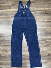 Vintage BIG BEN Overall Bibs 40x32 Faded Denim Farmer Workwear Made USA