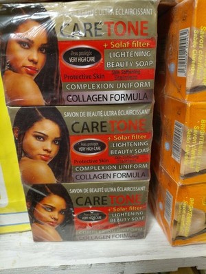 CARE TONE Lightening Beauty Soap Bar, Collagen Formula + Solar Filter, Body