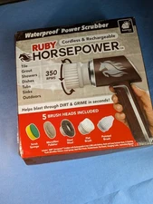 Ruby Horsepower Cordless & Rechargeable Waterproof Power Scrubber, Free Shipping
