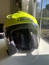 HJC IS-33 II Open-Face Motorcycle Helmet (Hi-Viz Yellow)