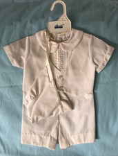 Vtg Alexis Easter, Christening/Baptism Outfit Baby Boy White W/Hat 18 Month NEW