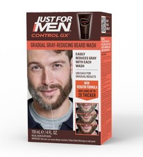 Control GX Grey Reducing Beard Wash Shampoo with Keratin, Gradually Colors Mu...