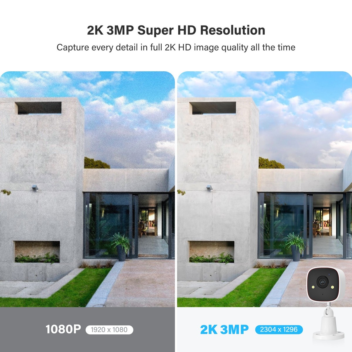 Surfola Telecamera Wi-Fi Interno, 1080P FHD Videocamera Sorveglianza per Neonati/Animali con Rilevamento Movimento e Sonoro AI, Visione Notturna, Audio Bidirezionale, Alexa e Google Home,2-pack