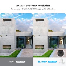 4-Pack Wireless 2.4G WiFi Security Camera System Smart Outdoor Night Vision 3MP 2