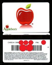 APPLEBEE'S Red Apple on White ( 2012 ) Gift Card ( $0 )