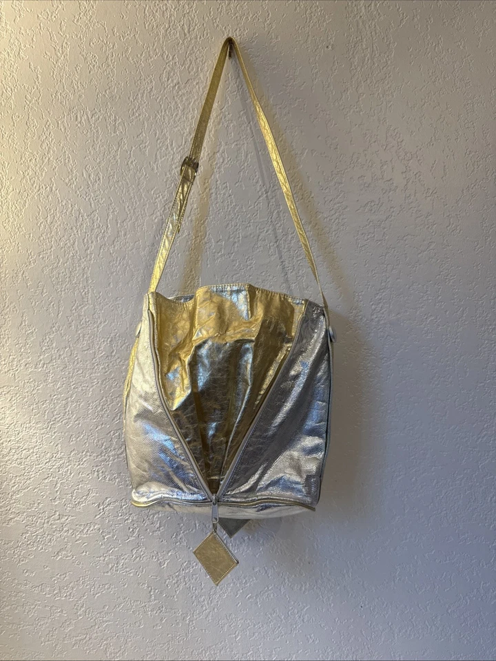 Paul Joseph Monedero Bolso de Hombro/Bolso Bandolera Cuero Metálico - Versátil Nuevo sin Etiquetas Foto 4 de 4