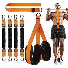 Pull up Assistance Bands Set - 4 Heavy Duty 75 lbs. Resistance 300Lbs Adjustable