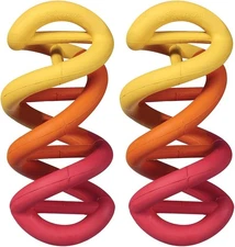 JW Pet Dogs in Action Rubber Chew Toy Large (Pack of 2), Blacks & Grays 