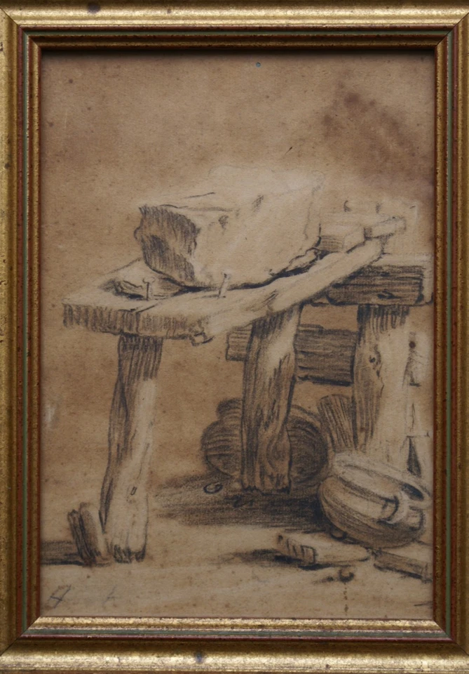 Le tailleur de pierre  dessin XIXeme - Photo 2/3