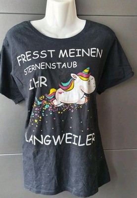 Port Company Ring Spun Fan Favorit Einhorn Spruch Damen XXL