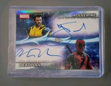 Topps 2025 Marvel Chrome Dual Autograph Wolverine Deadpool Jackman Reynolds