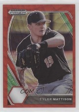 2021 Panini Prizm Draft Picks Red Wave Prizm Tyler Mattison #PDP104 4s2