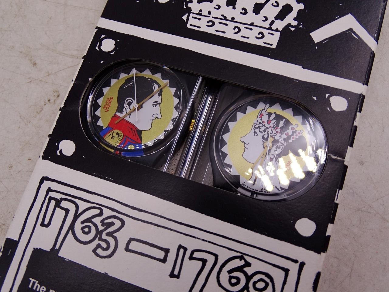 Watch Set Old Art Swiss Swatch NIB Ravage Retro Vintage 1990s Napoleon Matched - vintagewatches.pk