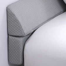 Pillow Wedge for Headboard Gap,Light Grey Bed Wedge Gap Filler King Size,Fold...