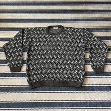 Protege TAG Mens Sweater XL 3D Knit Vintage Multicolor 90s Made in USA