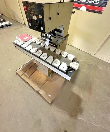 IMTRAN GS-200 3 COLOR PAD TRANSFER PRINTER W/ 22 STATIONS AND OPERATORS MANUAL