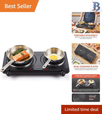 #ad Easy to Clean 1500W Double Cast Iron Burner Adjustable Temperature Hot Plate $58.48