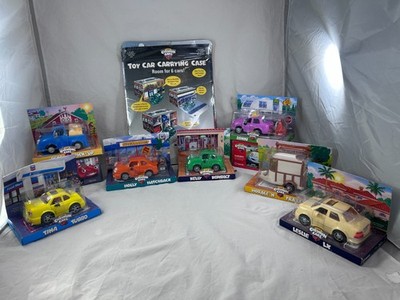 NEW Vtg The Chevron 8 Cars 1 Trailer Carrying Case Pete Pickup Leslie LX & MORE!