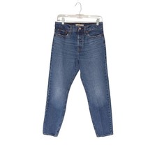 Levi's Premium Wedgie Jeans Medium Wash Button Fly Skinny Leg Denim Size 28