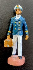 Original Elastolin Eisenbahn Figur - Marine Offizier mit Koffer Wk2  6 cm
