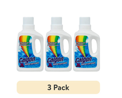 Calgon Water Softener, 32oz Bottle, Laundry Detergent Booster Free & Fast, 3PK