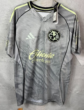 Adidas Caliente Club America Soccer Jersey Zendejas #10 Gray Men Slim Fit M New