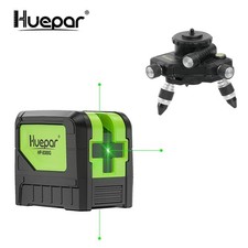 Huepar 3 Point Plumb Bob Green Laser for Reference Positioning + Level Adapter