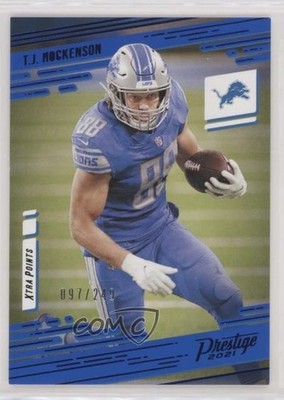 2021 Panini Prestige Xtra Points Blue 97/249 TJ Hockenson #53 0m37