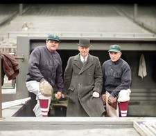 babe ruth & rabbit maranville 1935 braves  Colorized 8x10 Print-FREE SHIPPING