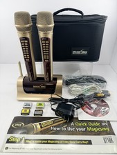 Magic Sing Karaoke System ET18K 2 Wireless Mic 4 Music Chips Case  Accessories