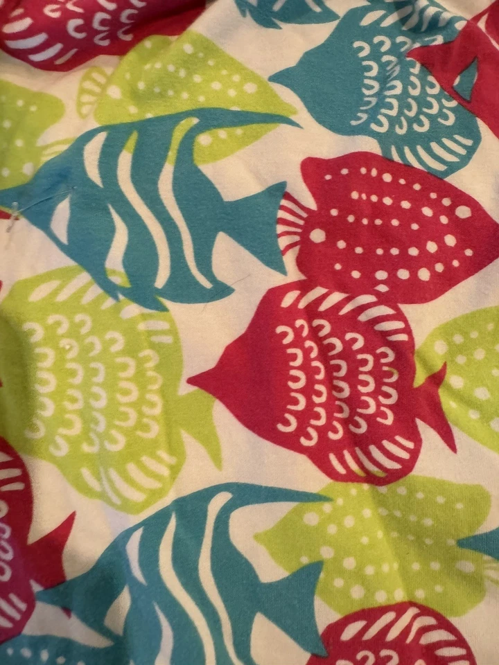 Kelly’s Kids Girls Top 10-12 Fish Tropical Swing Sleeveless Knit Tie Straps - Image 3 of 4