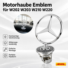 Stern Abzeichen Emblem A2218800086 f&uuml;r Mercedes Benz W202 W210 Haube Logo