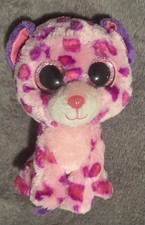 Retired Ty Beanie Boos “ Glamour” The Pink Leopard Stuffed Animal Plush