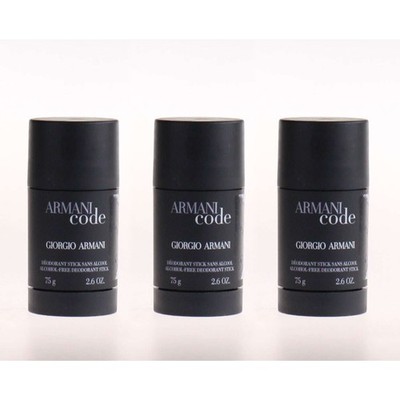3x Giorgio Armani Code Homme deodorant stick 75g
