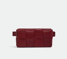 Bottega Veneta Leather Bordeaux Cassette Belt/Waist/Body Bag 668572 NWT 2200