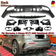 Heckdiffusor Carbon Look für Mercedes A Klasse W177 2018+ mit Endrohren A45 Stil Heckdiffusor Carbon Look für Mercedes A Klasse W177 2018+ mit Endrohren A45 Stil