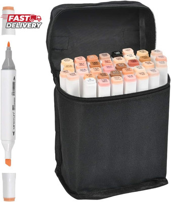 36 Colors Skin Color Markers Dual Tip Marker Pen Alcohol Based Marker with Carry