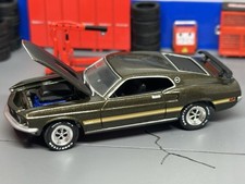 1969 69 Ford Mustang Mach 1 Black Jade Opening Hood 164 Scale