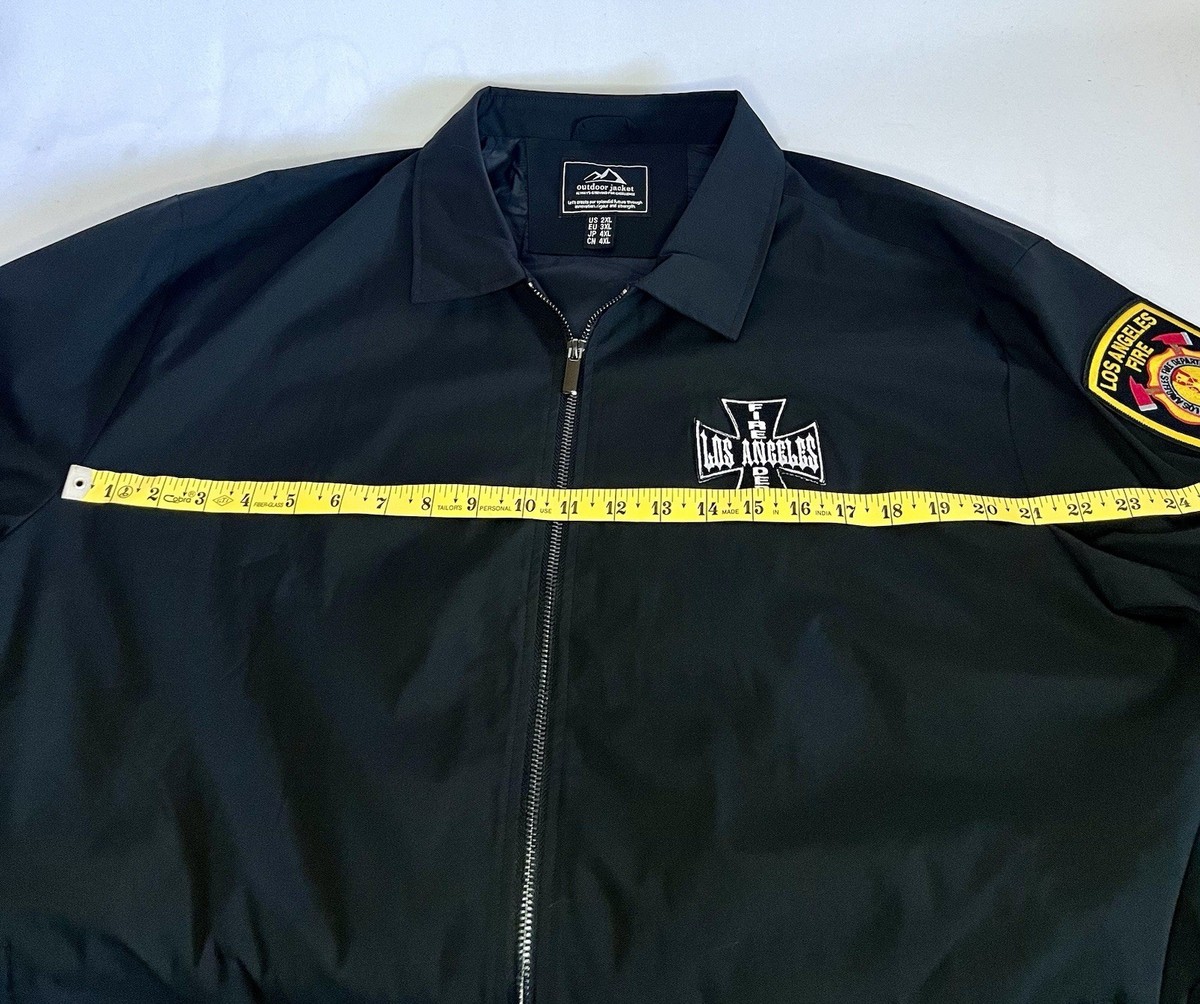 Los Angeles Fire Department Men's 2XL Official Zip Up Lined