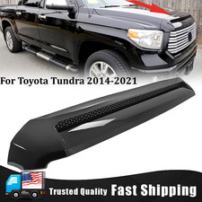 For 2014-2021 Toyota Tundra Front Upper Hood Bulge Molding Grille Trim Gloss Blk