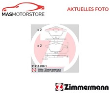 SATZ BREMSBELÄGE BREMSKLÖTZE VORNE ZIMMERMANN 219112001 P FÜR AUDI TT,A3,8N3