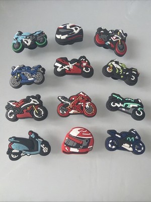 12 x Motorrad Mix Schuh Charms - kompatibel mit Crocs