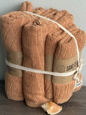Juego de 4 toallas de mano/baño SAND CLOUD 100 % algodón orgánico turco ¡Nuevo!