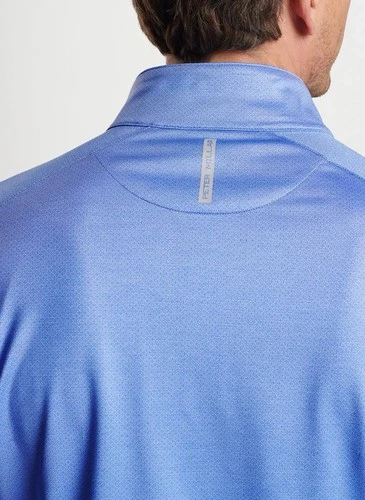 Peter Millar Stealth Delancy Dot Men's MEDIUM Quarter-Zip Elixir Blue