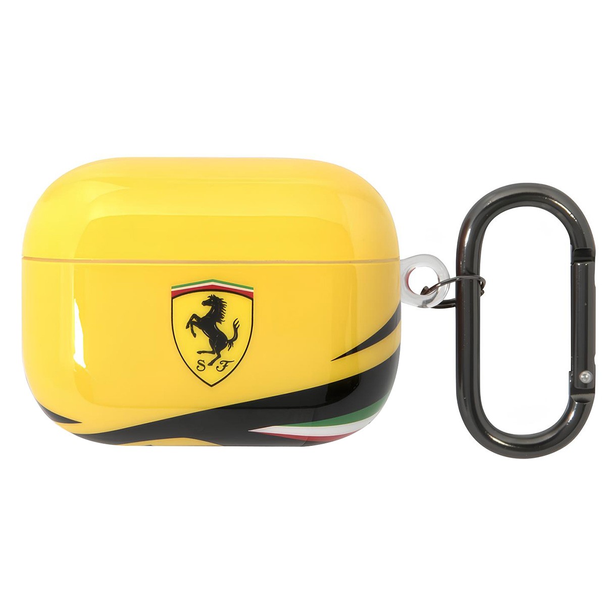 Boîtier AirPods 3 jaune Ferrari antichoc en silicone souple