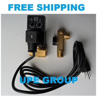 NEW ELECTRONIC TIMED TANK DRAIN CONDENSATE VALVE FOR COMPRESSOR  AIR TANK  EDV-1