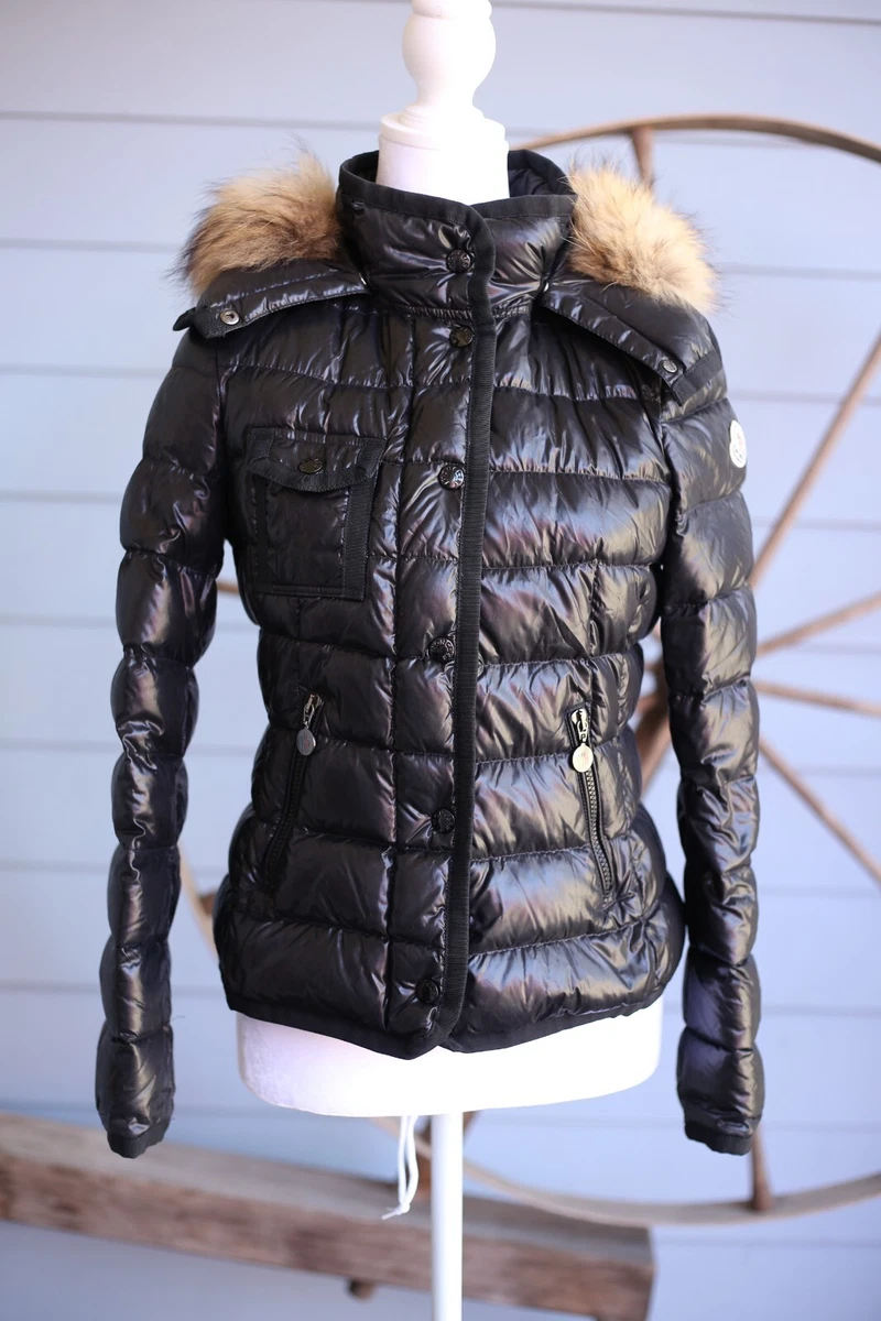 Moncler Armoise Giubbotto Black Short Down Jacket Size 0 / Extra Small