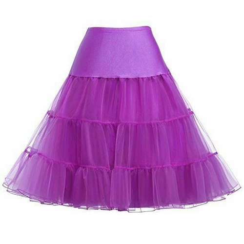 New 26" Retro Net Underskirt 50s Swing wedding Petticoat Rockabilly Tutu Skirt J - Picture 13 of 48