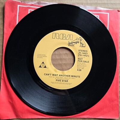 FIVE STAR Can't Wait Another Minute DJ PROMO RCA 45 7'' Record Vinyl Records