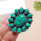 Blue Turquoise Gemstone Handmade 925 Sterling Silver Ring For Wedding Gift